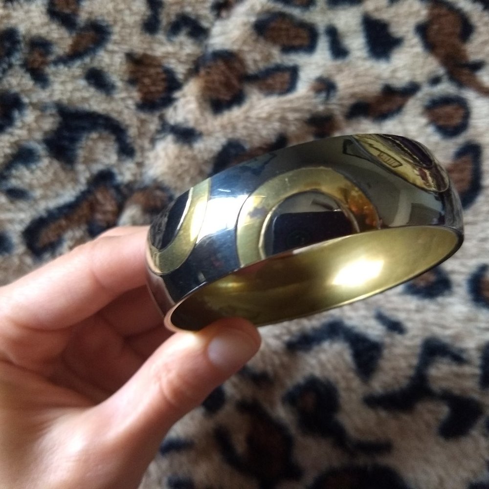 😻 Vintage Brass Bangle Boho Bracelet
